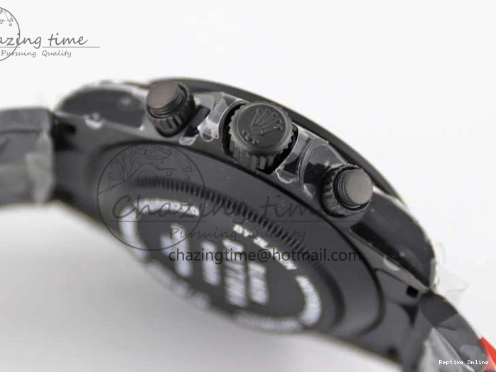 0515 Functional Daytona All Black PVD TWF Best Edition Rainbow Diamonds Bezel Black Dial on PVD Bracelet A 2449